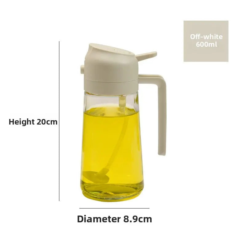 ⏰🔥Last Day 50% OFF! 🏠Wide-Mouth Dual-Function Glass Oil Sprayer Bottle