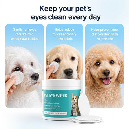 🐶 Clear Eyes, Happier Dog!  Anti-Tear Stain Wipes (⏰50% OFF)