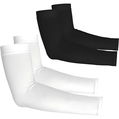 2 Pair Sun Protection Cooling Arm Sleeves Compression - Tattoo Cover up - Sun Sleeves for Men Women Youth