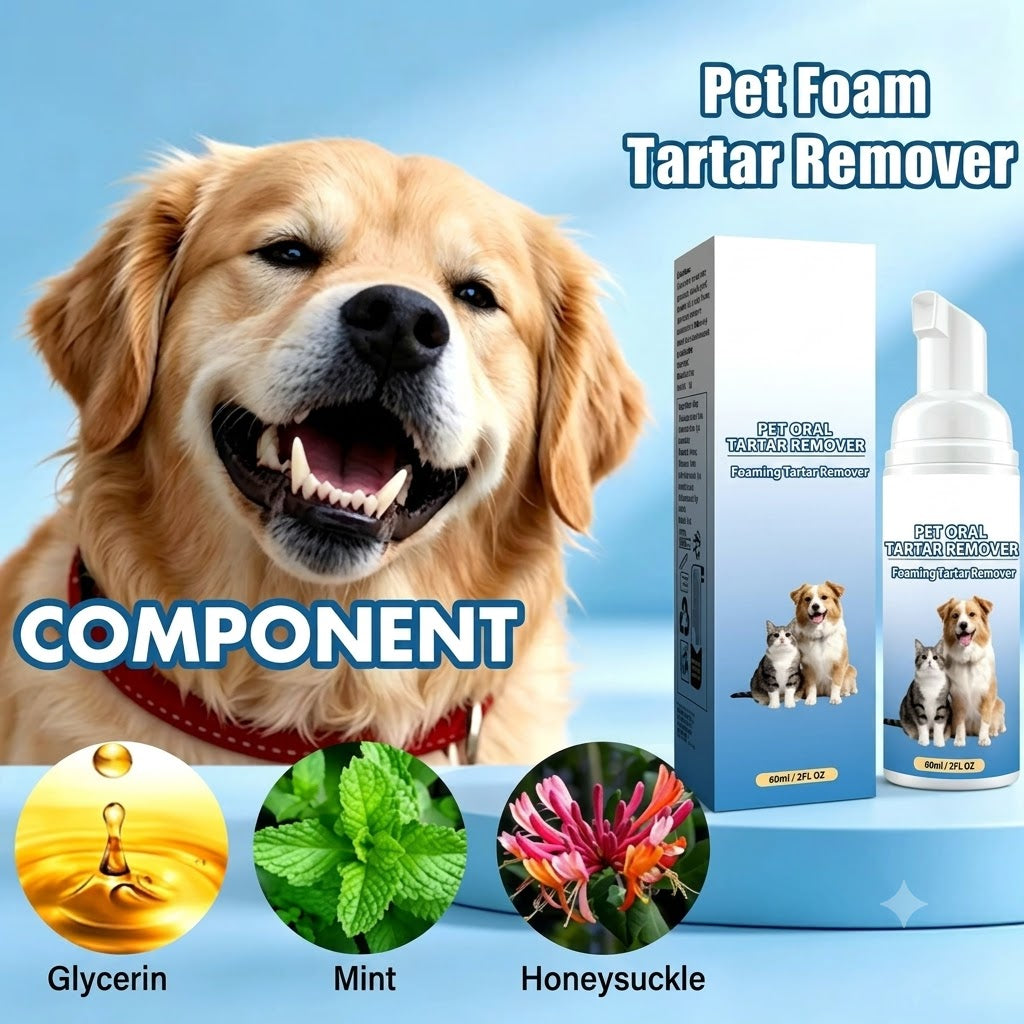 ⏰LIMITED TIME 50% OFF! 🤢 Fix Dog Stinky Breath Instantly! Vet-Approved Dog & Cat Teeth Cleaning Foam