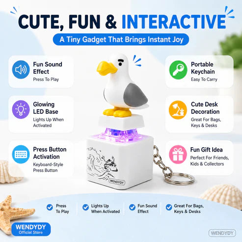 ⏰🔥Last Day 50% OFF!🏠Voice-Control Chirping Glow Keychain