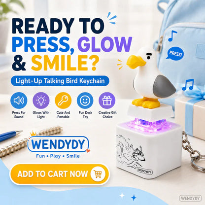 ⏰🔥Last Day 50% OFF!🏠Voice-Control Chirping Glow Keychain