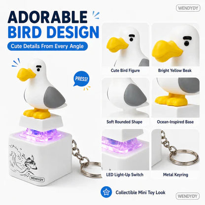 ⏰🔥Last Day 50% OFF!🏠Voice-Control Chirping Glow Keychain