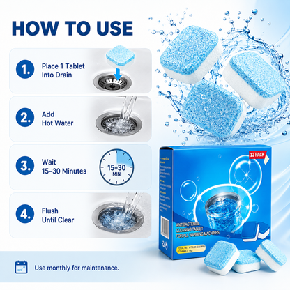 💥Last Day 50% OFF! 🫧Anti-Clogging & Odor Remover Drain Cleaning Sheets