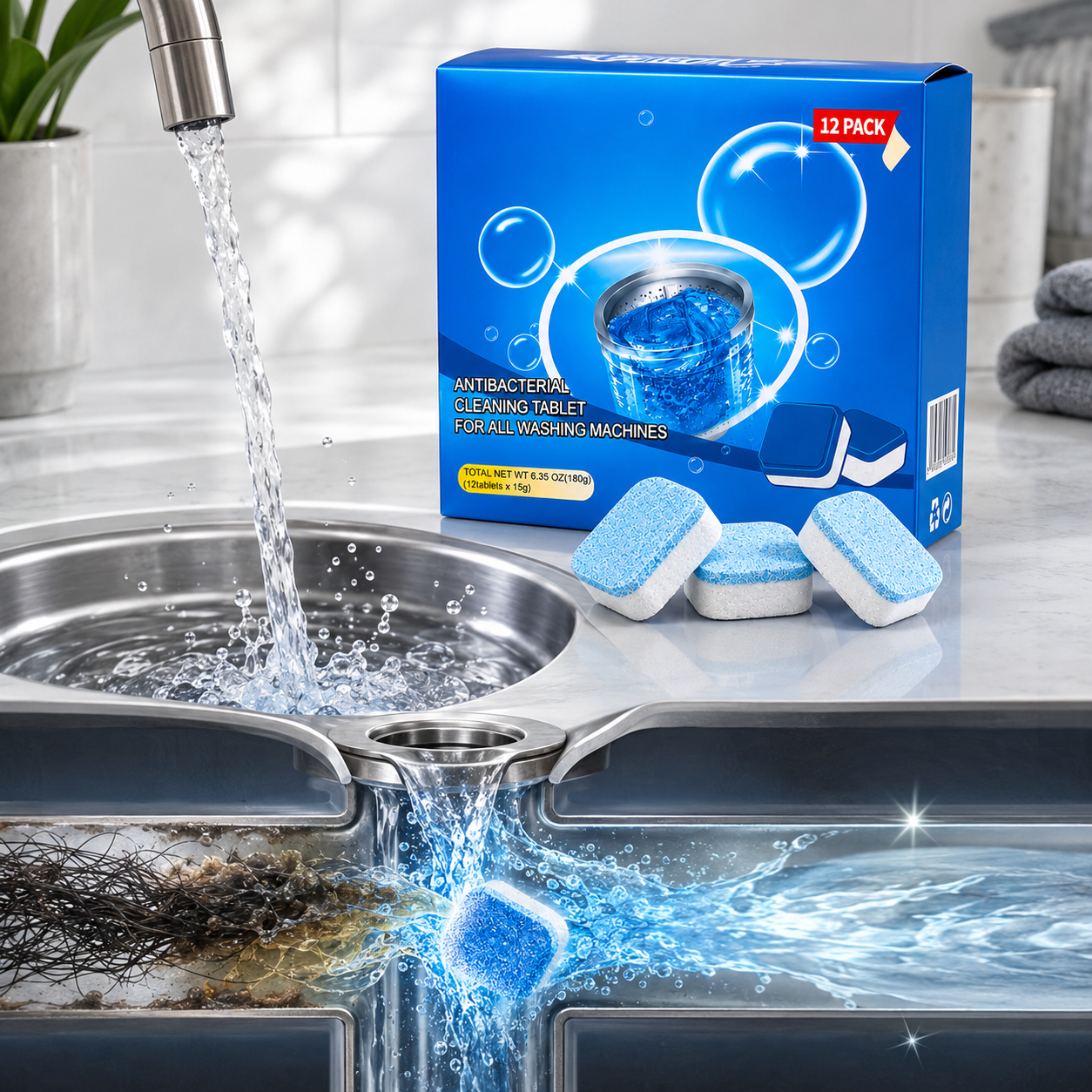💥Last Day 50% OFF! 🫧Anti-Clogging & Odor Remover Drain Cleaning Sheets