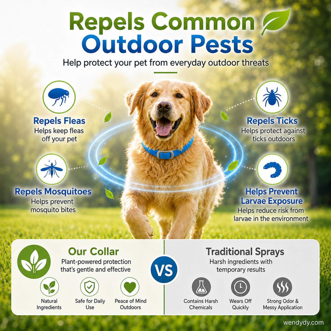 🚫 🦟Stop Fleas & Ticks!  Vet-Approved Pet Collar (⏰Summer Stock Up: Buy 2 Get 1 FREE）