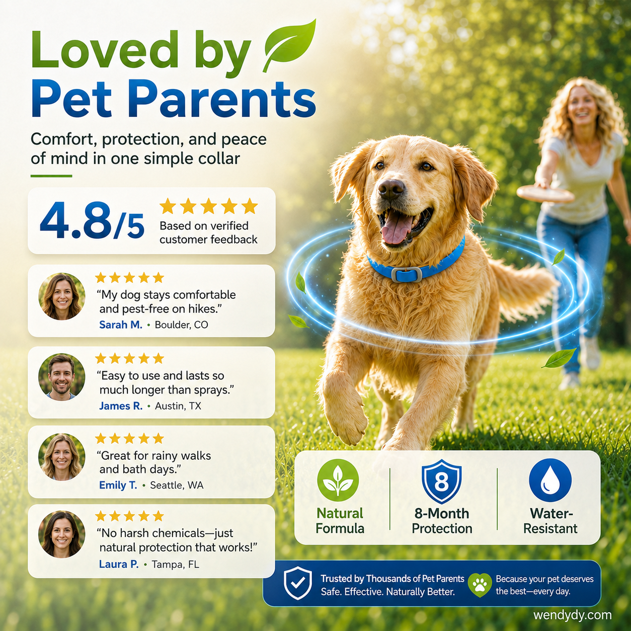 🚫 🦟Stop Fleas & Ticks!  Vet-Approved Pet Collar (⏰Summer Stock Up: Buy 2 Get 1 FREE）