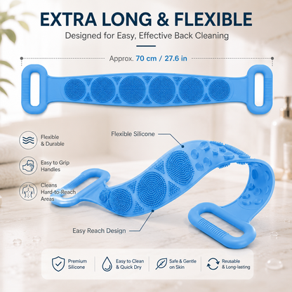 🚫 Stop Struggling to Reach Your Back! Anti-Acne Double-Sided Silicone Scrubbers (🔥Buy 1 Get 1 FREE)