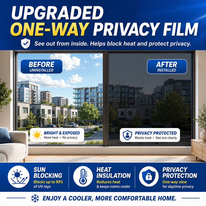 ⏰LIMITED TIME 50% OFF! 🏠 One-Way Mirror Window Film – Heat Control & UV Protection