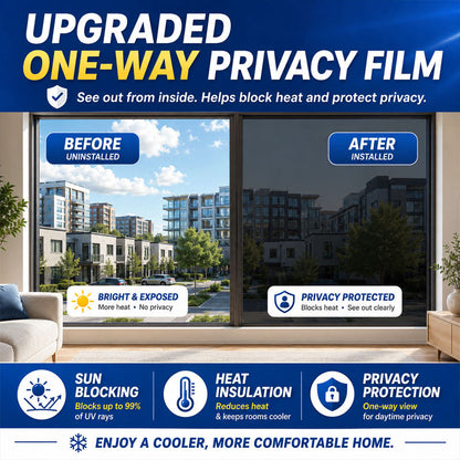 ⏰LIMITED TIME 50% OFF! 🏠 One-Way Mirror Window Film – Heat Control & UV Protection