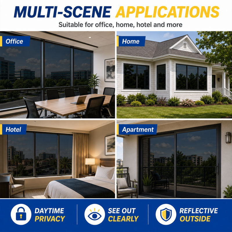 ⏰LIMITED TIME 50% OFF! 🏠 One-Way Mirror Window Film – Heat Control & UV Protection
