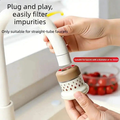 Minimalist Fresh Water Tap Filter for Home Use - Multi-Layer Filtration Purifier Tap for Kitchen Vegetable Washing, Splash Guard
