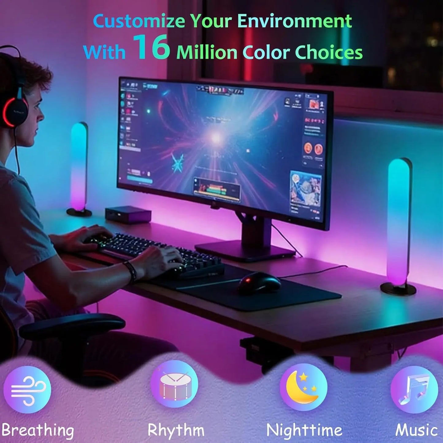 USB Desktop RGB Atmosphere Light