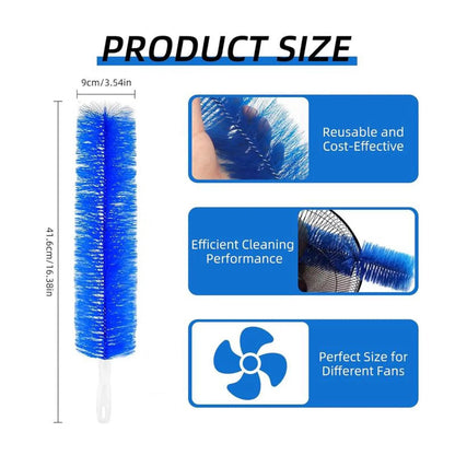 3 Counts Fan Cleaning Brush, Dust Removal Brush, Cleaning Brush, Bendable Microfiber Head, Reusable Dust Collector, Washable, Suitable for Ceiling Fan Blades (3 Pieces)