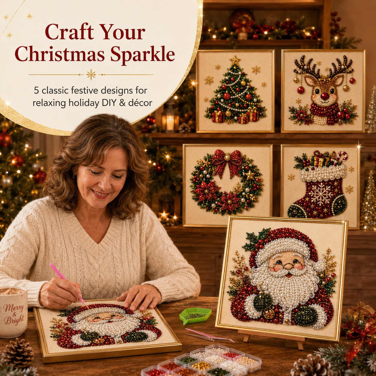 🎄 The Perfect Christmas Gift for Crafters! 🎁 - 🎨DIY Christmas Pearl Diamond Art Kit