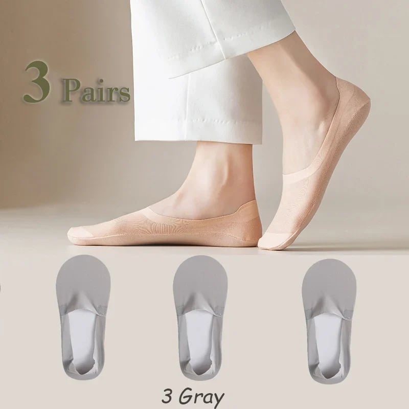 ⏰🔥Last Day 50% OFF! 🏠❄️Cooling Ice Silk No-Show Socks