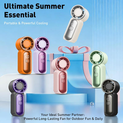 🥳2026 HOT SALE 50% OFF!🥳💨❄️  Pocket-Sized Turbo Handheld Fan with LED Display
