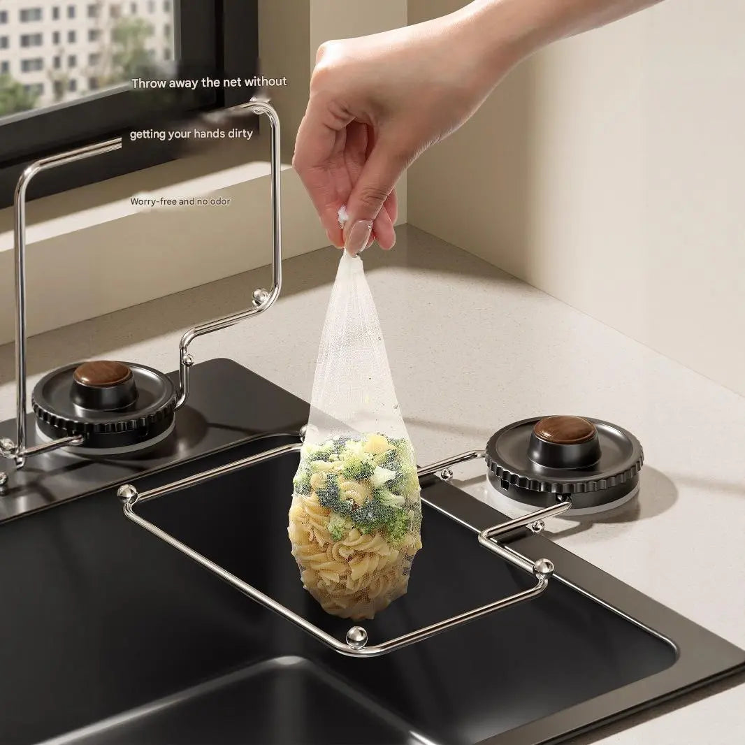 AIR U Suction Sink Strainer Holder with 50Pcs Food Catcher Filters No More Clogged Drains for RV Apartment Bathroom Kitchen Commercial Rotary Installation