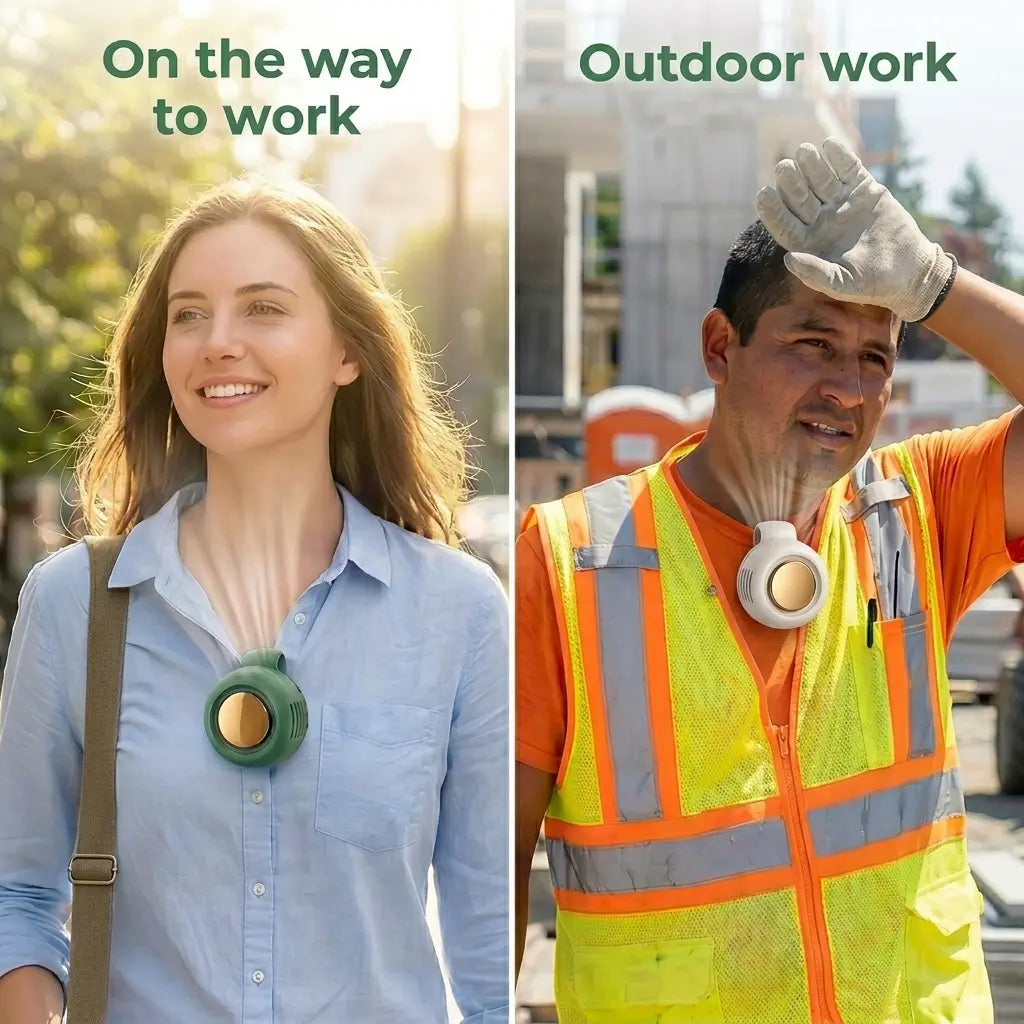 ⏰🔥Last Day 50% OFF! 🏠Hands-Free Bladeless Waist Clip Fan for Outdoor & Work