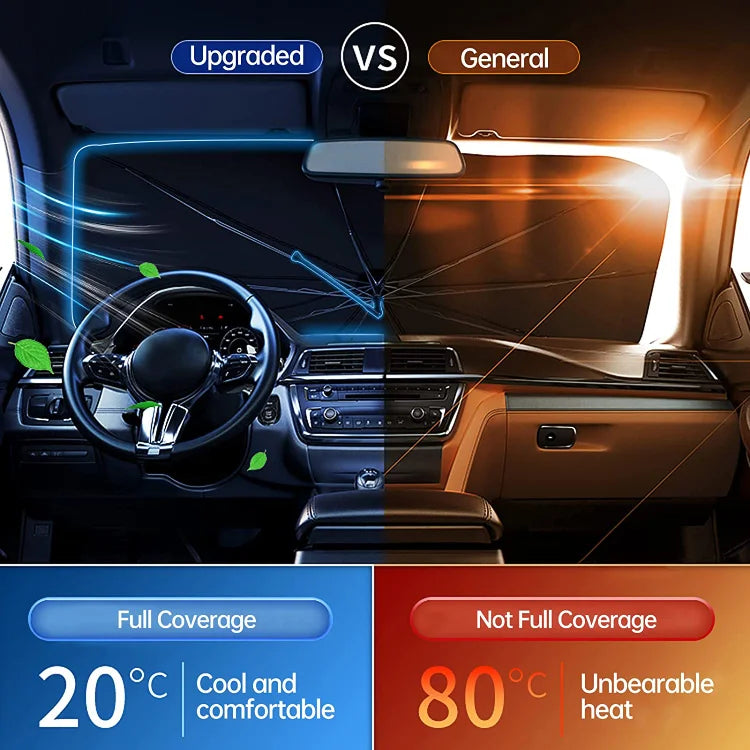 🌞 Last Day 50% OFF! 🌈 Foldable Car Windshield Sun Shade Umbrella