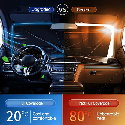 🌞 Last Day 50% OFF! 🌈 Foldable Car Windshield Sun Shade Umbrella