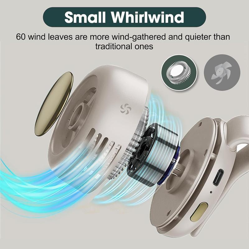⏰🔥Last Day 50% OFF! 🏠Hands-Free Bladeless Waist Clip Fan for Outdoor & Work