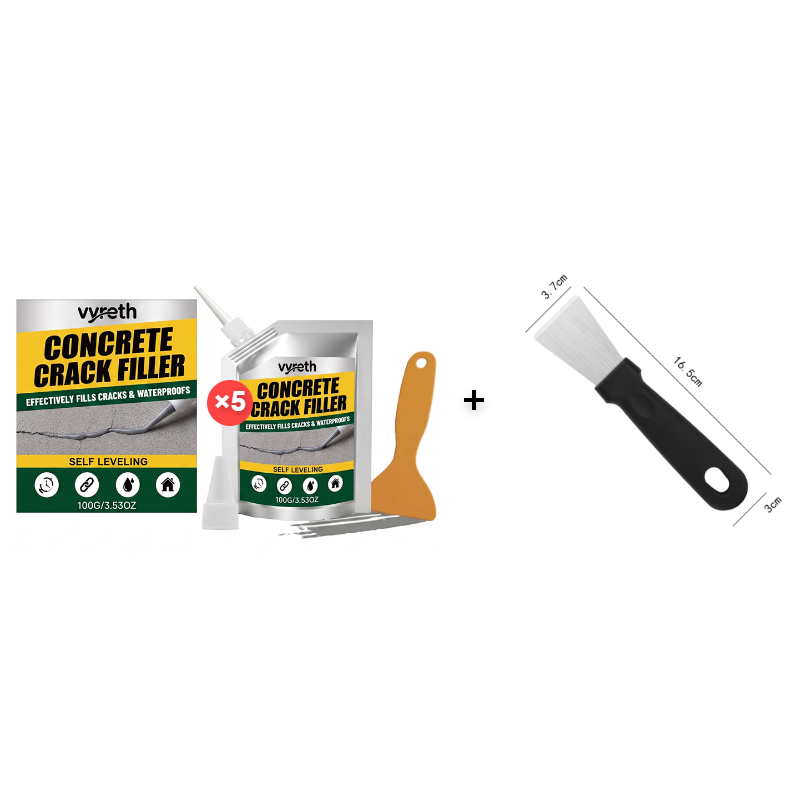 🧱 Fix Cracked Concrete & Stop Leaks Instantly! 💧Waterproof Concrete Crack Filler & Sealant