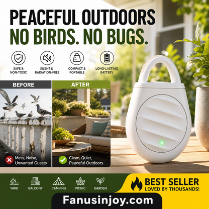 🐦 No More Trouble from Birds & Pests! 🍃✨ Pocket-Sized Ultrasonic Repeller Keychain!
