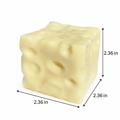 Cheese Squeeze Toy 2 Styles Slow Rebound High Toughness Stress Relief Fidget Toy for Adults Party Favors Soft Sensory Toy Portable Relaxation Gift Cute Cheese Shape Pinch Toy