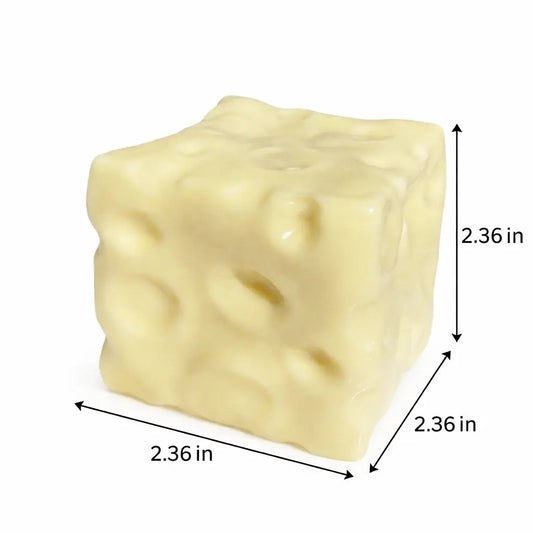 Cheese Squeeze Toy 2 Styles Slow Rebound High Toughness Stress Relief Fidget Toy for Adults Party Favors Soft Sensory Toy Portable Relaxation Gift Cute Cheese Shape Pinch Toy