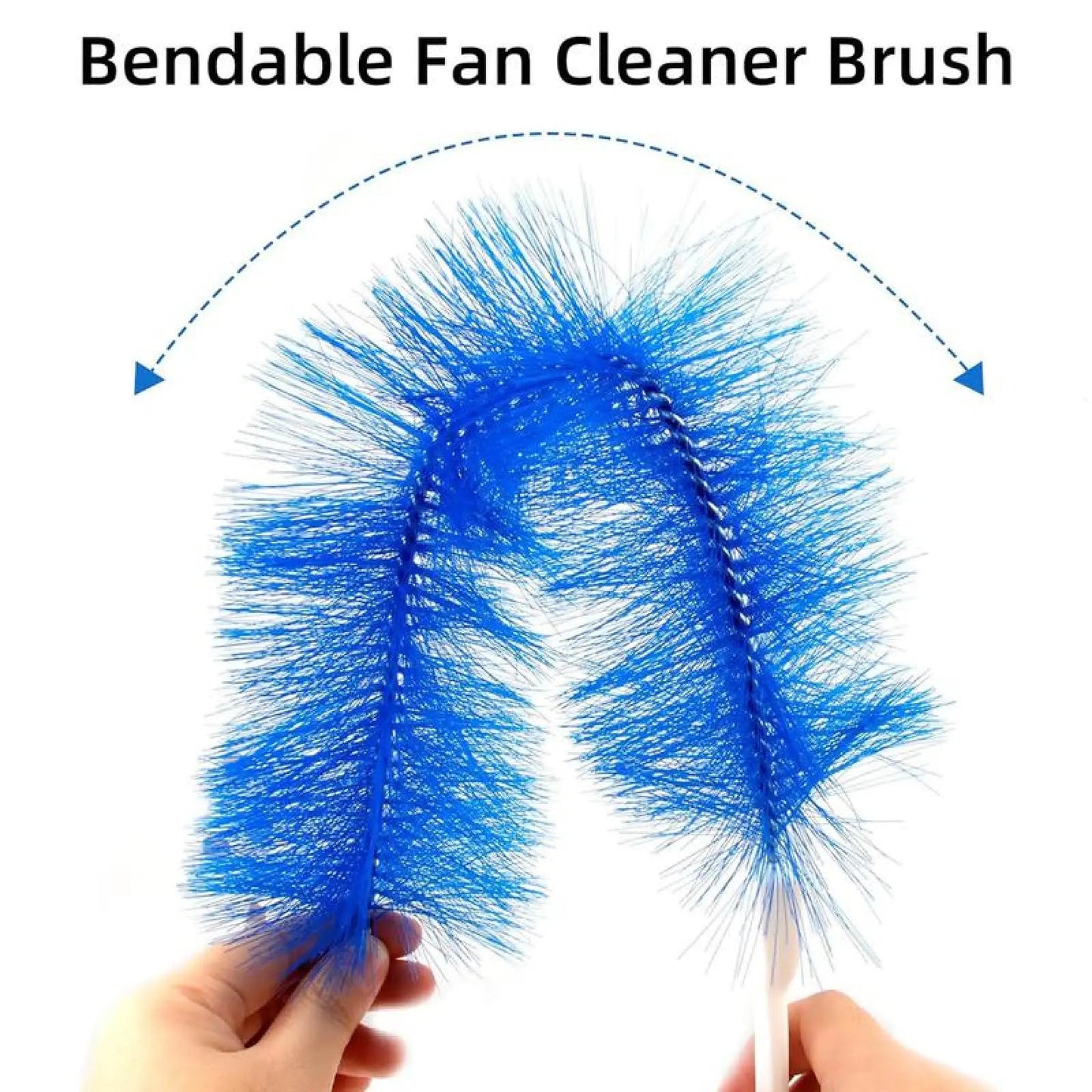 3 Counts Fan Cleaning Brush, Dust Removal Brush, Cleaning Brush, Bendable Microfiber Head, Reusable Dust Collector, Washable, Suitable for Ceiling Fan Blades (3 Pieces)