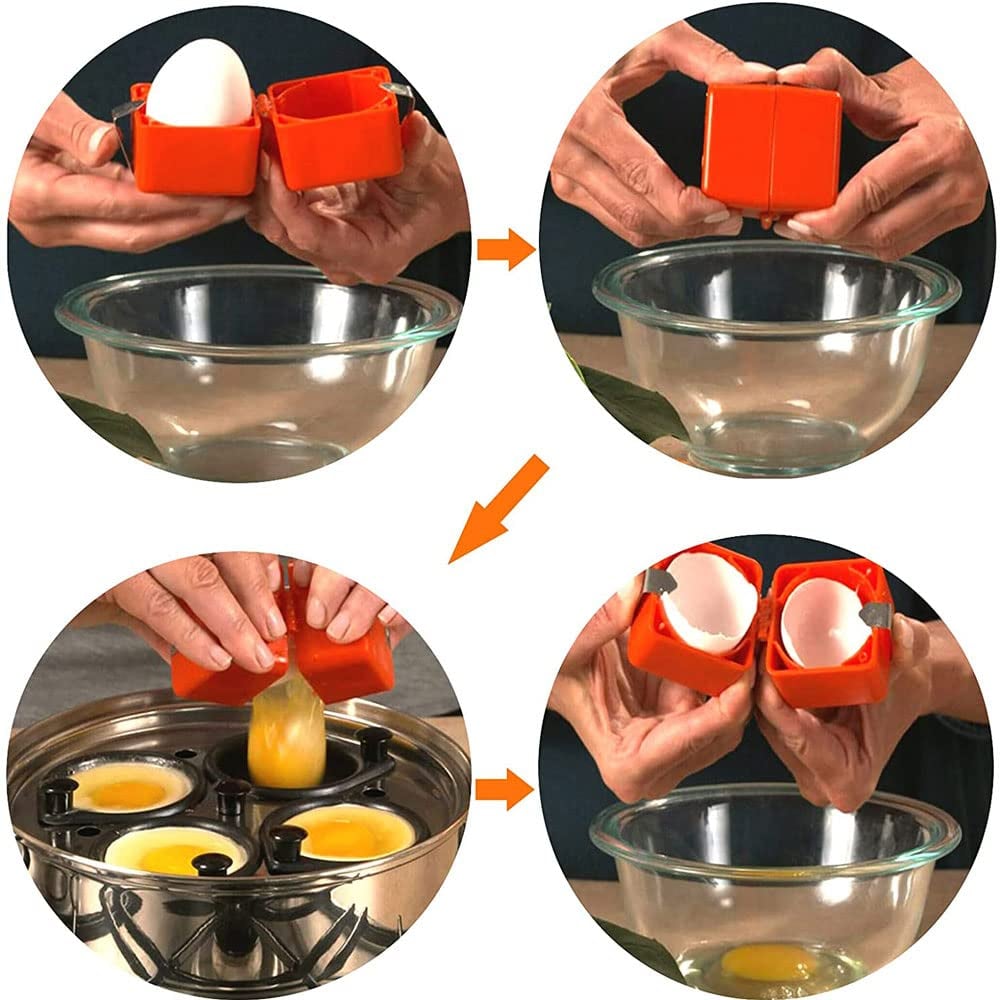 🍳Quick Egg Cracker Tool｜Fast & Clean Egg Opening