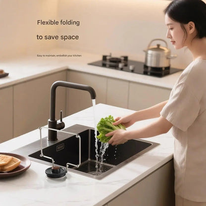 AIR U Suction Sink Strainer Holder with 50Pcs Food Catcher Filters No More Clogged Drains for RV Apartment Bathroom Kitchen Commercial Rotary Installation