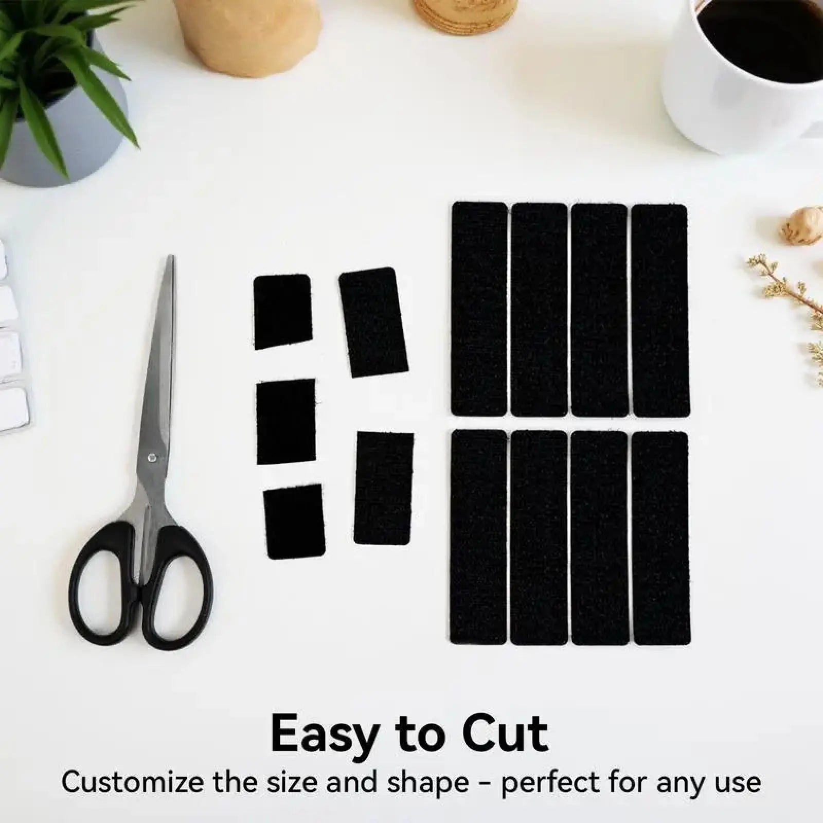 Transform Your Space with Heavy Duty Waterproof Double Sided Hook and Loop Strips - Perfect for Wall Decor, Picture Frames, and Cable Organization!