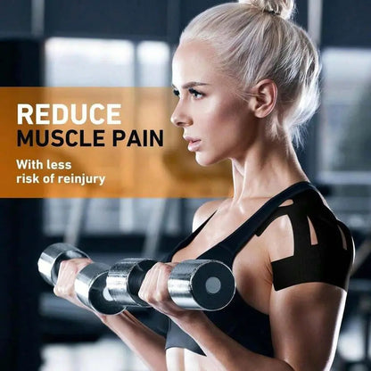 10-Pack Precut Kinesiology Tape for Shoulderpain Relief - Waterproof & Breathable Athletictape for Shoulder Support, Muscle Recovery &Sports Performance I Enhanced Elasticity