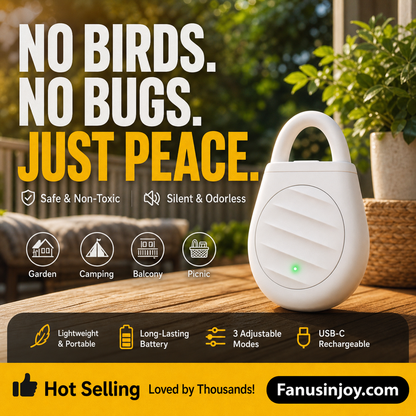 🐦 No More Trouble from Birds & Pests! 🍃✨ Pocket-Sized Ultrasonic Repeller Keychain!