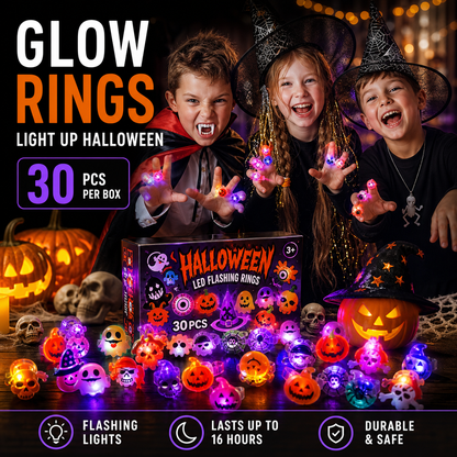 🔥🎃Spooky Season Hot Sale 49% OFF‼️✨LED Light Halloween Glowing Ring 💍|✨Best Candy Alternative! 👻