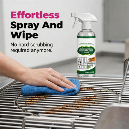 🍳 Say Goodbye to Tough Kitchen Grease!⚡ Just Spray, Wait & Wipe Away Grease! ✨