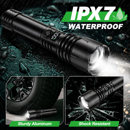 🔦2026 New Tactical Survival Flashlight｜2M+ Sold, 80X Brightness, 120H Runtime, Military‑Grade COB LED🏆