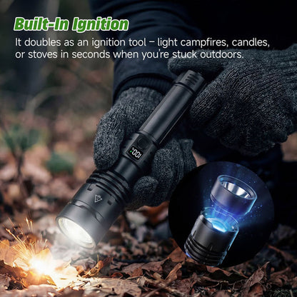 🔦2026 New Tactical Survival Flashlight｜2M+ Sold, 80X Brightness, 120H Runtime, Military‑Grade COB LED🏆