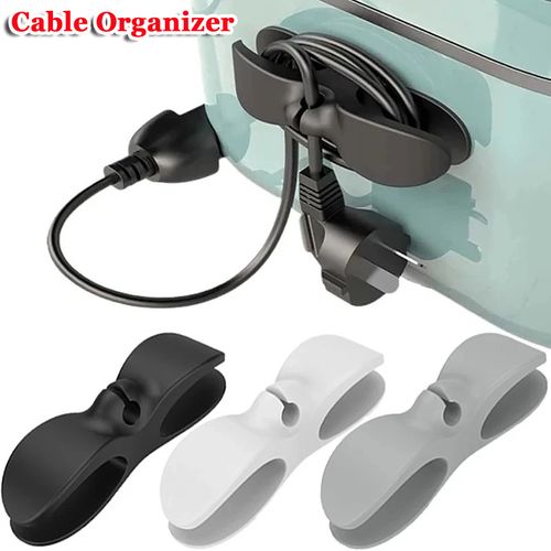 ⚡LAST DAY 50% OFF! Adhesive Cable Clips · 35K+ Sold! Strong Stick-On ABS, Safe Curve, Universal Kitchen Cable Organizer 🔌🧹