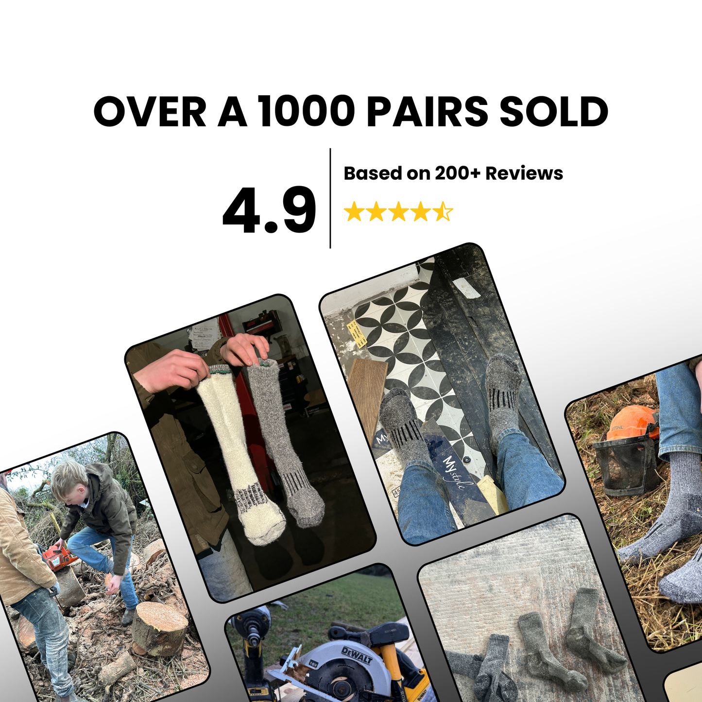 ⏰🔥Last Day 50% OFF! 🏠Premium Merino Wool Work & Outdoor Socks
