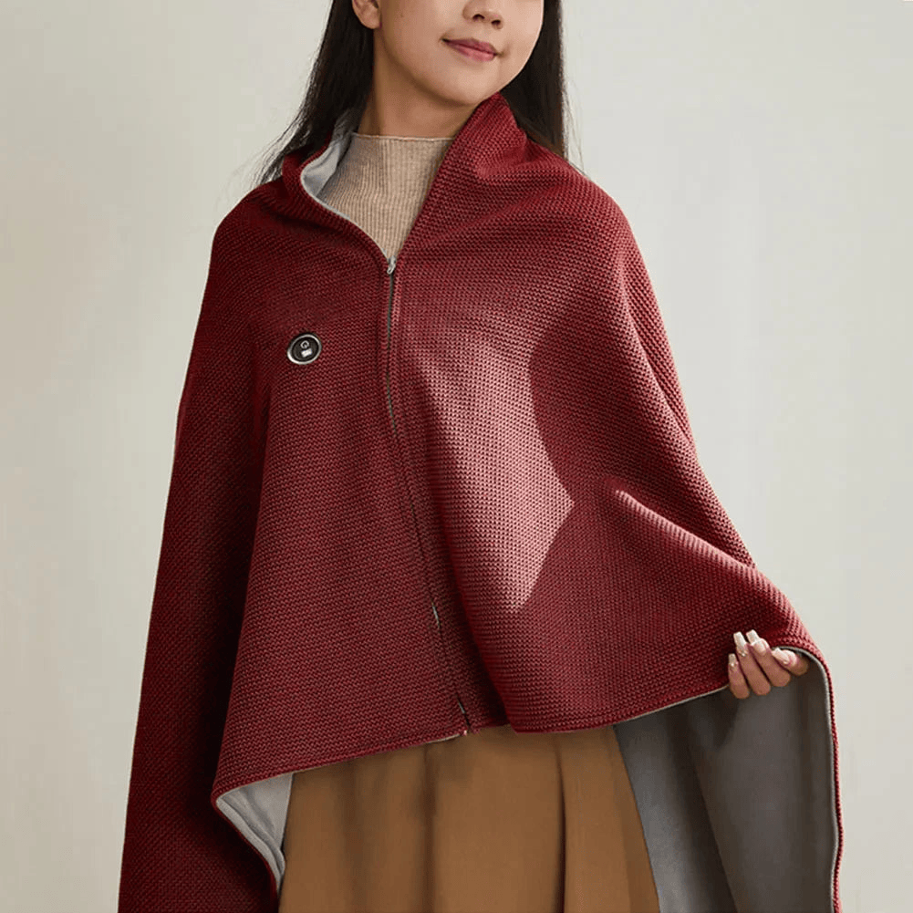 🎄 Best Christmas Gift for Family! ❄️ Stay Warm All Winter — Portable Electric Heated Blanket Shawl