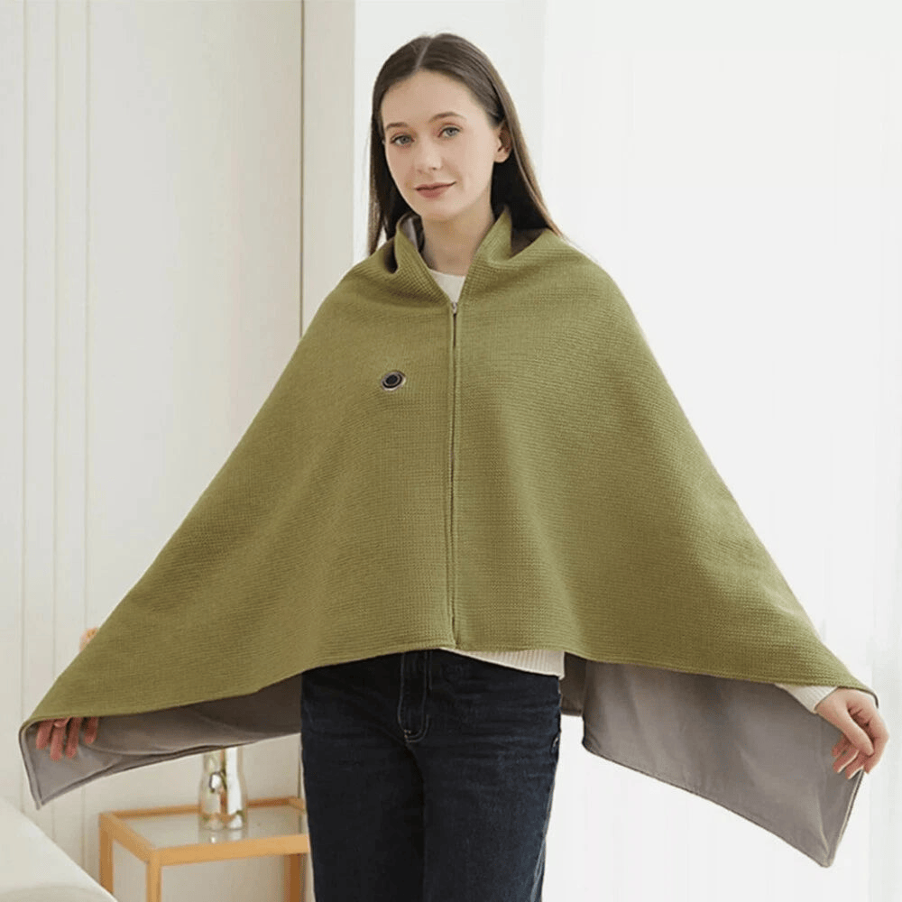 🎄 Best Christmas Gift for Family! ❄️ Stay Warm All Winter — Portable Electric Heated Blanket Shawl