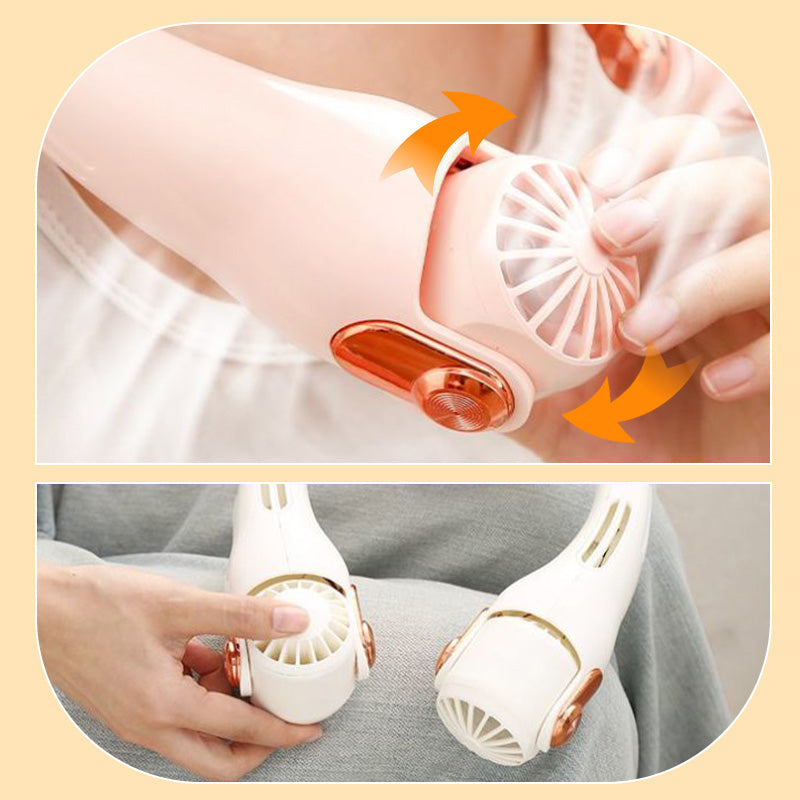 🥳2026 HOT SALE🥳💞50K+ SOLD!🍃💨 50% OFF! Hands-Free Portable Wearable Neck Fan🌬️