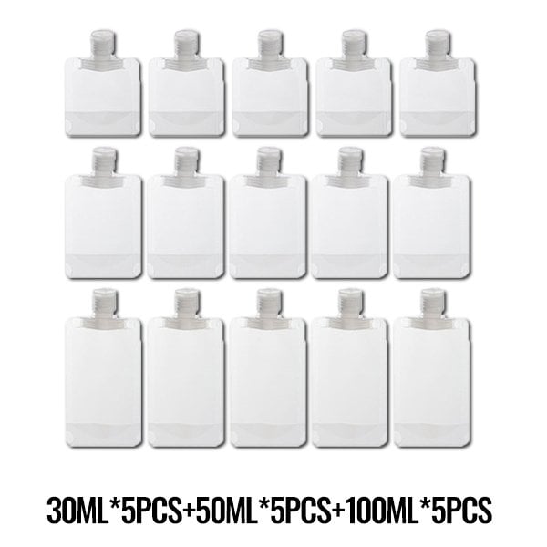 🧴 Travel Light & Leak-Free! 10-Pcs Pouch Set 🧳