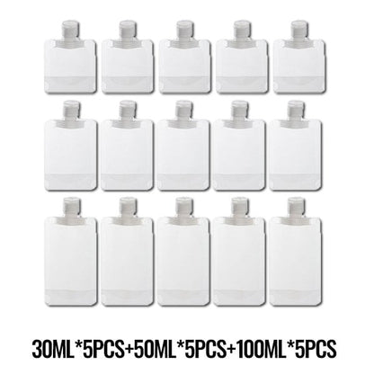 🧴 Travel Light & Leak-Free! 10-Pcs Pouch Set 🧳