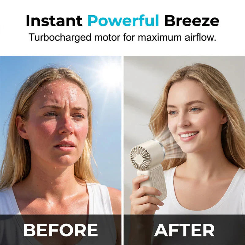 🥳2026 HOT SALE 50% OFF!🥳💨❄️  Pocket-Sized Turbo Handheld Fan with LED Display