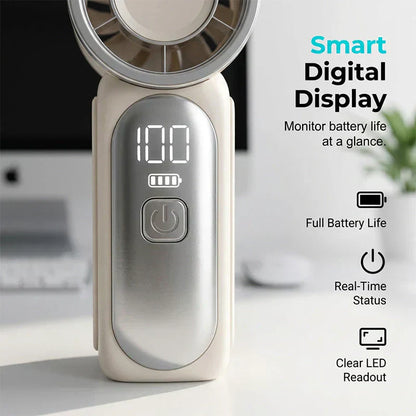 🥳2026 HOT SALE 50% OFF!🥳💨❄️  Pocket-Sized Turbo Handheld Fan with LED Display