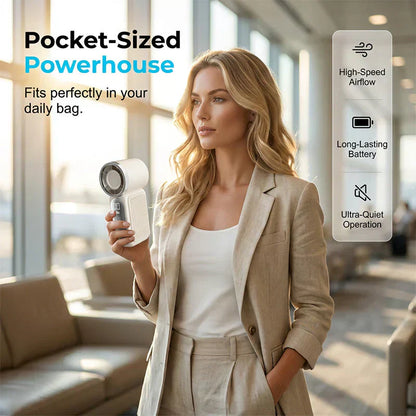 🥳2026 HOT SALE 50% OFF!🥳💨❄️  Pocket-Sized Turbo Handheld Fan with LED Display